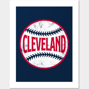 Cleveland Retro Baseball - Navy Posters and Art